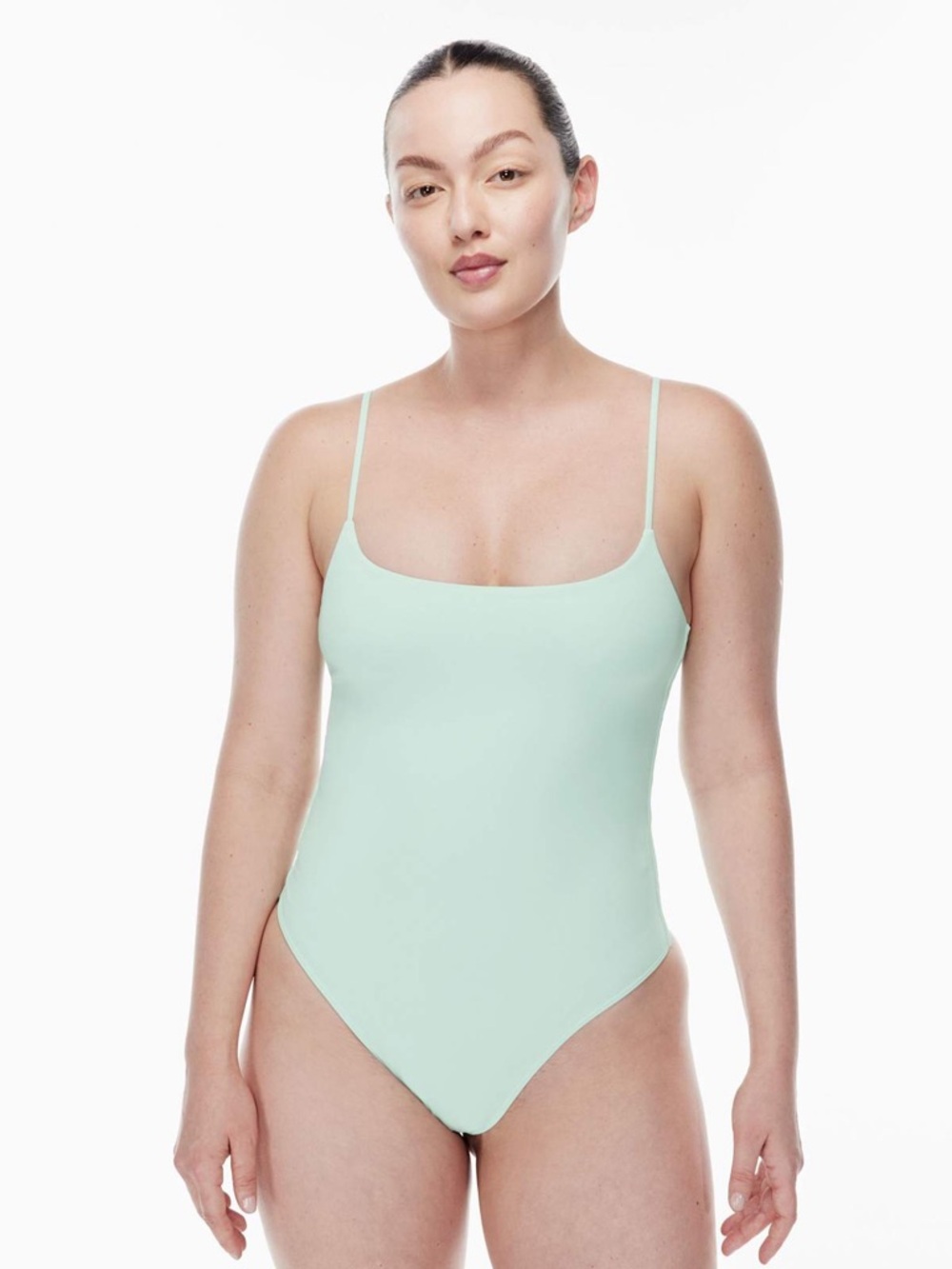 Aritzia Babaton Contour Cami Bodysuit Subtle Mint Casual Capsule Slimming